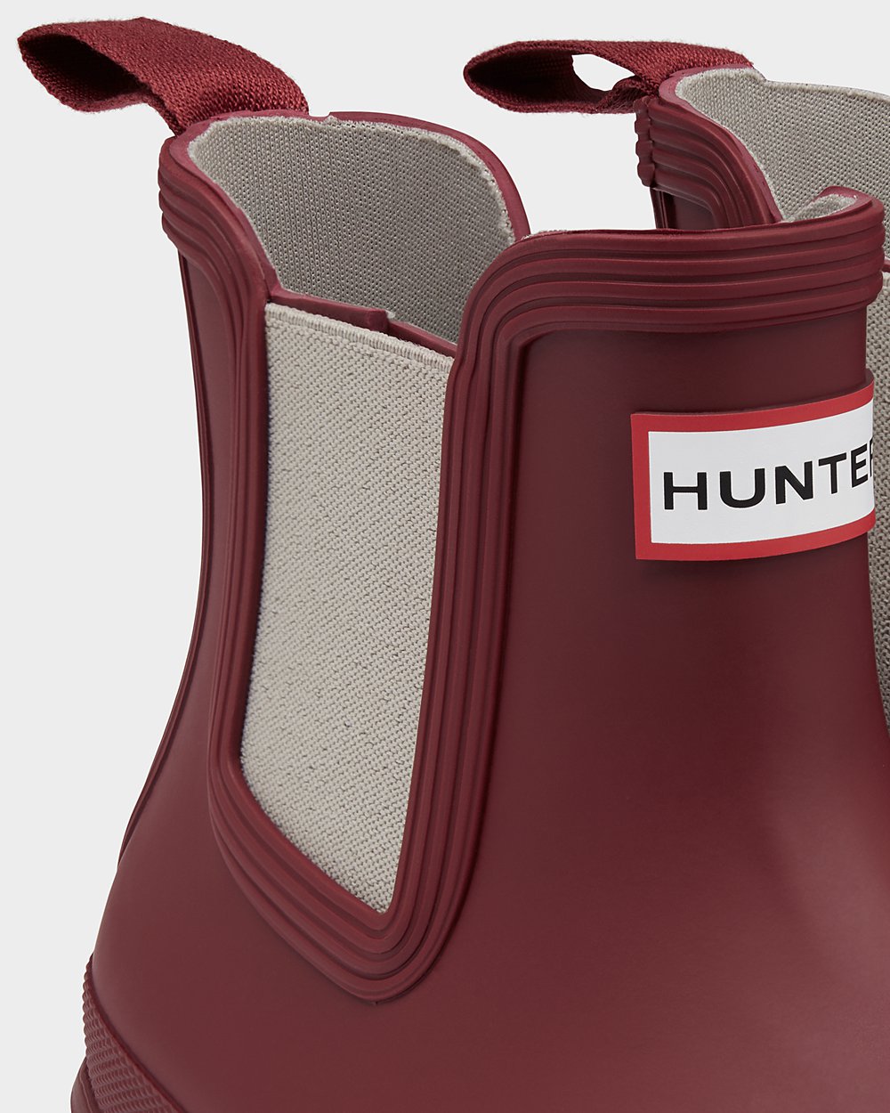 Womens Chelsea Boots - Hunter Original (47OPVWEFZ) - Grey Red/Turquoise Light Grey